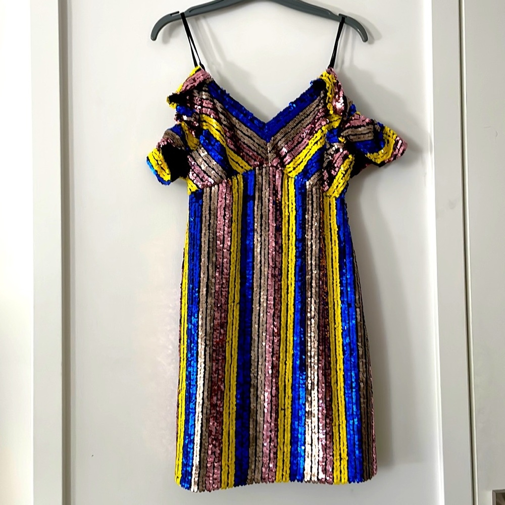 Multicolored sequins dress